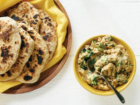 Cumin Flatbreads with Charred Eggplant Dip