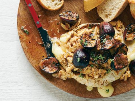 Grilled Brie with Figs, Almonds and Honey