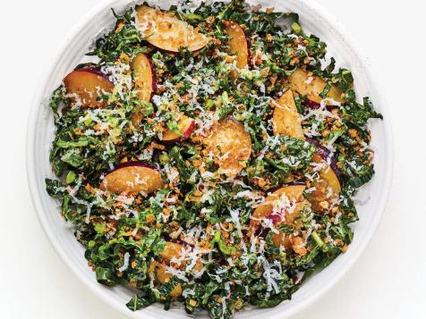 Kale Salad with Plums and Manchego