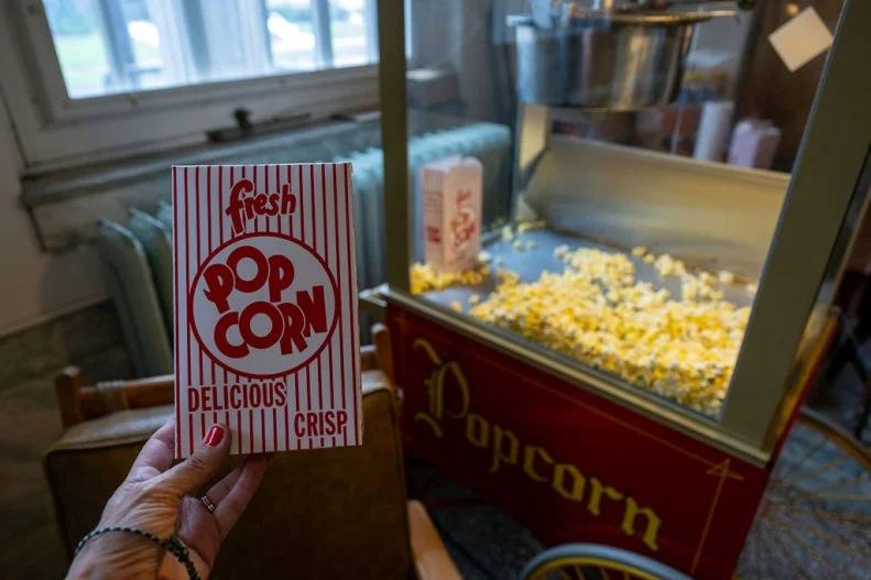 Wyandot Popcorn Museum visitors always leave with a freshly made box of popcorn. Wyandot Popcorn Museum - Photo for Unique Museum series by Mike Pramik