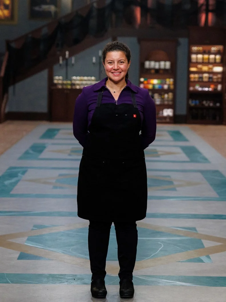 Marian Mulero, portrait, as seen on Halloween Baking Championship, Season 12.