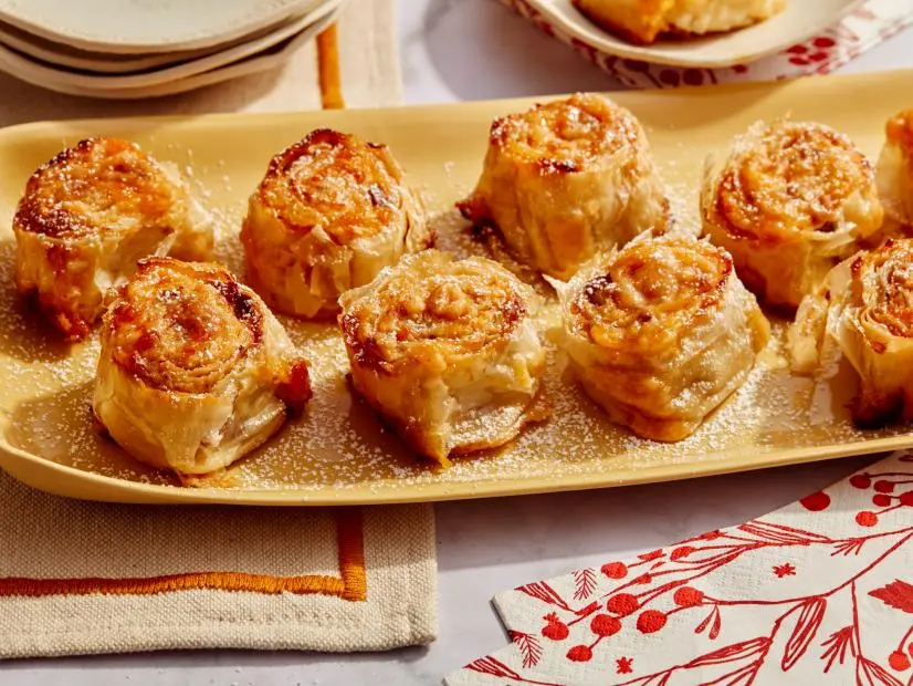 Apricot, Pecan and Cream Cheese Phyllo Pinwheels