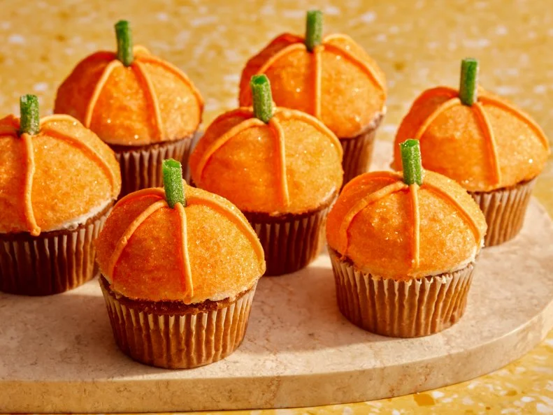 Pumpkin Shaped Cupcakes