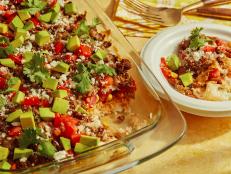 Ree developed this recipe with the Drummond Ranch cowboys in mind. They love spicy, Tex-Mex-style food and this all-in-one casserole is great for driving out to the prairie for a working lunch, served from the back of Ree&rsquo;s truck.