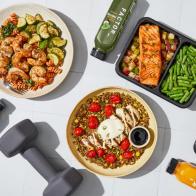 F01195A Grilled Chicken Caprese Grain Bowl (Plated)

F01604A Spinach & Sun-Dried Tomato Shrimp Fusilli

F01655A Blackened Salmon & Smoked Gouda Hash (Bento)

F00850C Grilled Filet Mignon & Creamy Parmesan Shrimp (Bento)

2x Shakes

1x Smoothie