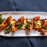 Close Up of Miso Crusted Squash, as seen on Be My Guest with Ina Garten, Season 9