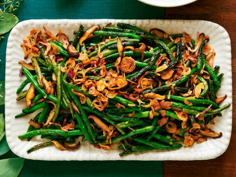 Stir-Fried Green Beans and Mushrooms