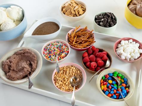 Ice Cream Sundae Bar with Easy Butterscotch Sauce