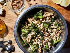 WASHINGTON, DC- February 11 2020: Whole Wheat Pasta Salad With Broccoli photographed for Voraciously at The Washington Post via Getty Images in Washington, DC. on February 11 2020. (Photo by Stacy Zarin Goldberg for The Washington Post via Getty Images; food styling by Lisa Cherkasky; for The Washington Post via Getty Images)