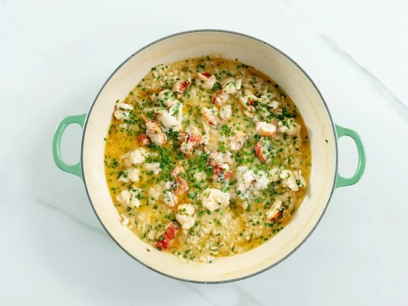 Plated beauty shot of Lobster Risotto