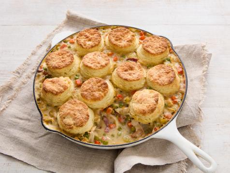 Chicken Pot Pie with Cheddar Biscuits