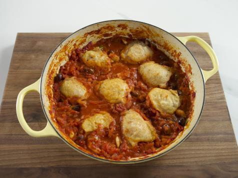 Braised Chicken Thighs with Tomato and Olives
