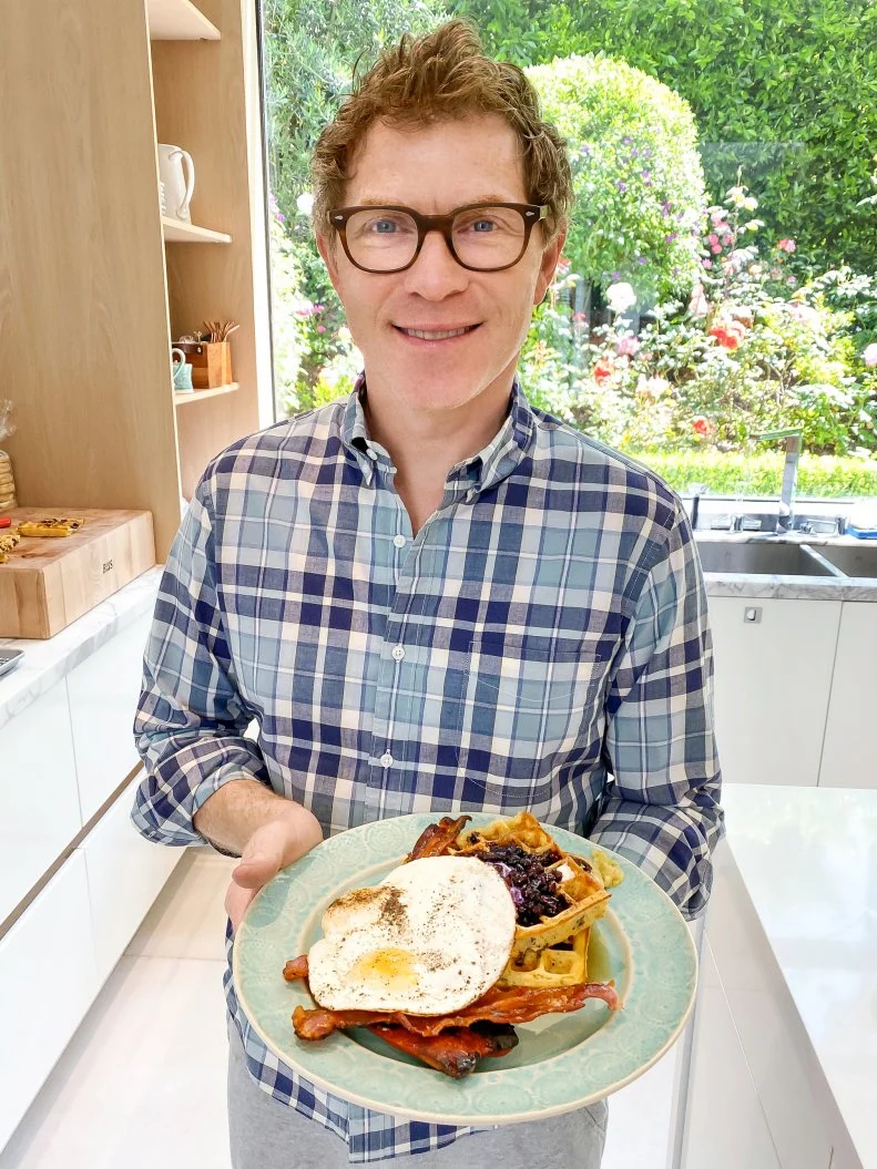 Food Network Kitchen Lumberjack breakfast by Bobby Flay, as seen on Food Network.