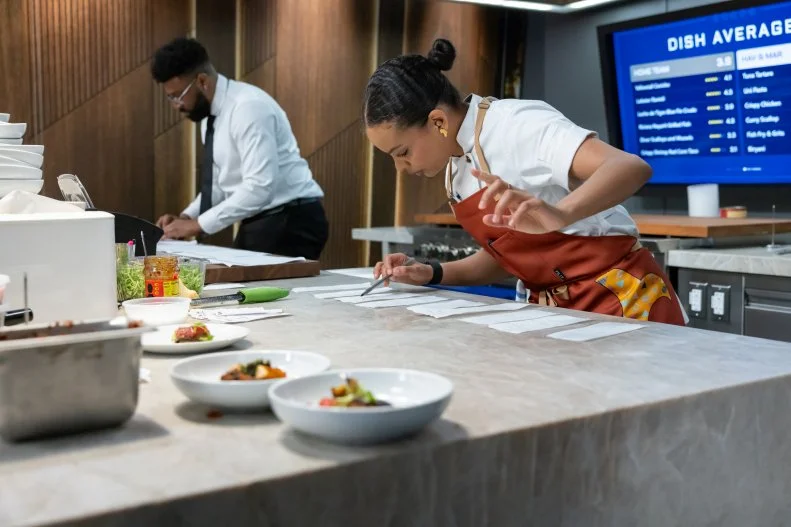 Chef Fariyal Abdullahi executes service with a malfunctioning POS system, as seen on The Line, Season 1