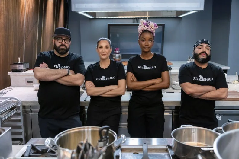 The Line from Pig & Khao, Chefs Leah Cohen, Ben Byruch, Marissa Baptiste and Matt Adams, as seen on The Line, Season 1