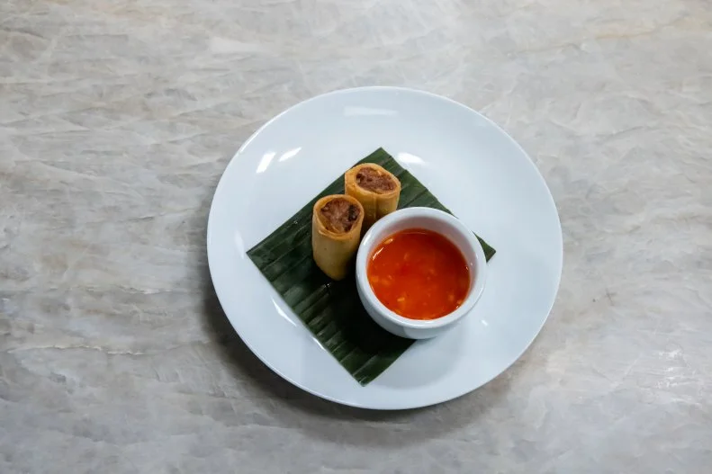 Visiting Team’s final dish, Lumpia Shanghai, as seen on The Line, Season 1