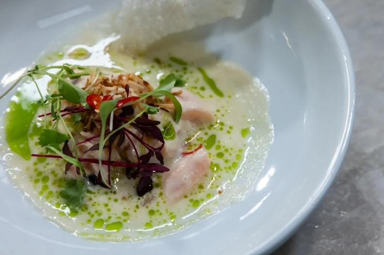 Visiting Team’s final dish, Salmon Kinilaw Filipino Ceviche, as seen on The Line, Season 1