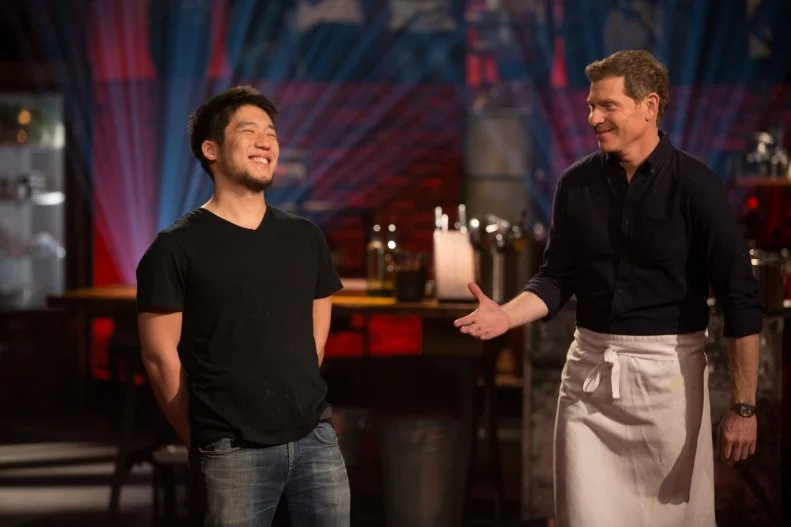 Shota Nakajima smiles after beating Bobby Flay