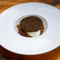 Host Bobby Flay's chocolate cream pie dish, as seen on Beat Bobby Flay, Season 25.