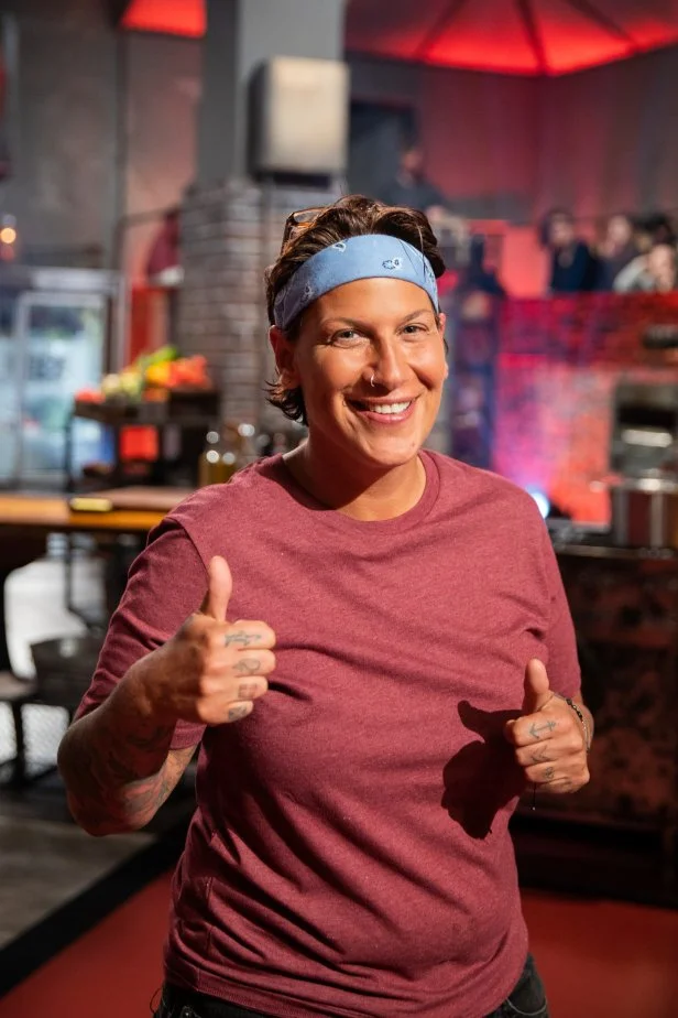 Contestant Michele Ragussis, as seen on Beat Bobby Flay, Season 24.