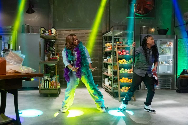Special Guests Sunny Anderson and Punkie Johnson in round 2, as seen on Beat Bobby Flay, Season 38
