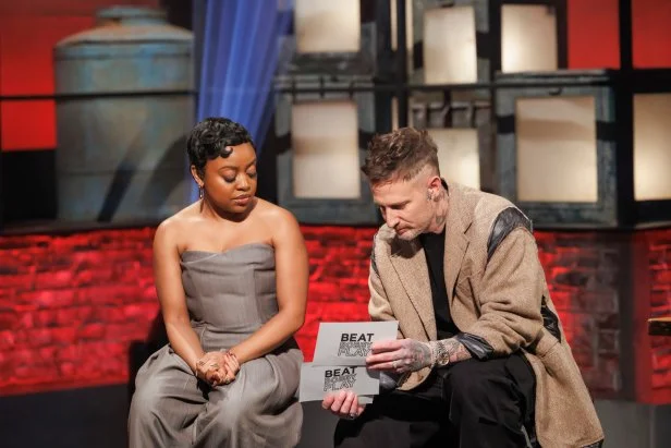 Co-hosts Quinta Brunson and Michael Voltaggio tally the votes, as seen on Beat Bobby Flay, Season 40.