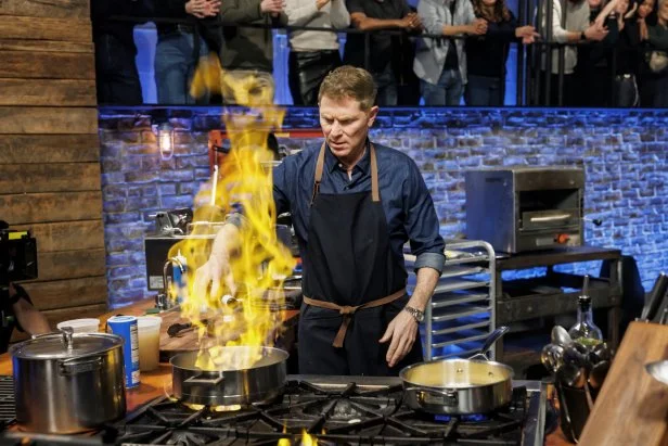 Chef Bobby Flay works on his Round 2 dish, as seen on Beat Bobby Flay, Season 40.