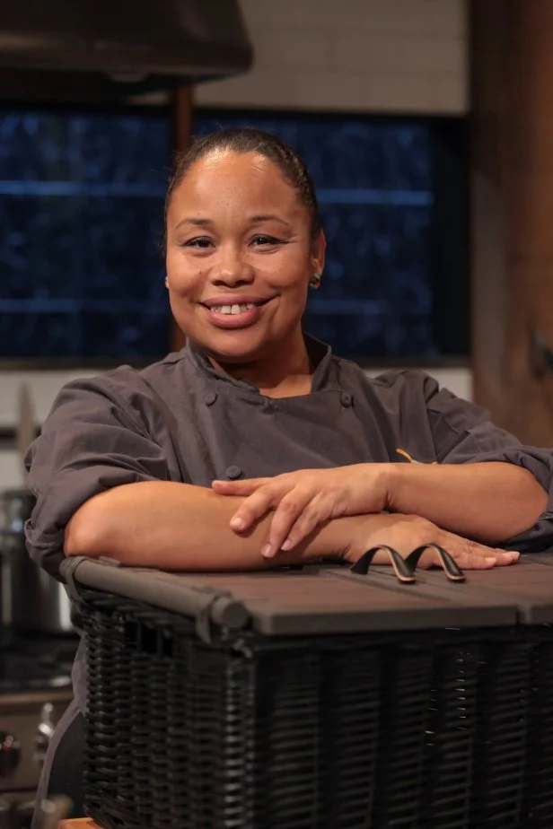 Chef Crystal Wahpepah, as seen on Food Network's Chopped, Season 28.