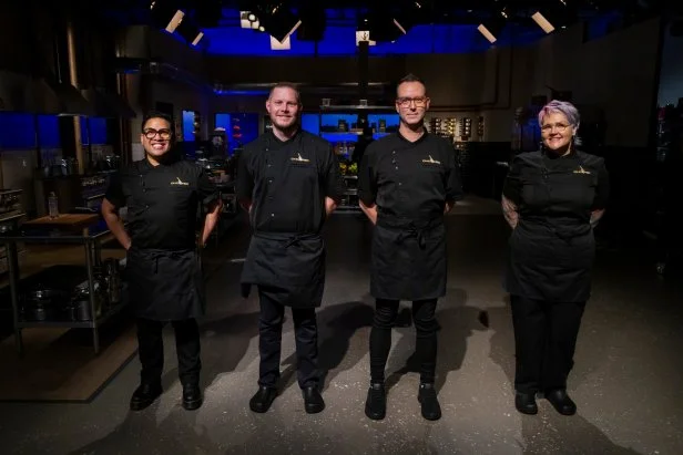Chefs Corey Milliman, Chris Ricketts, Arnold Myint, and Jenn Strange Standing