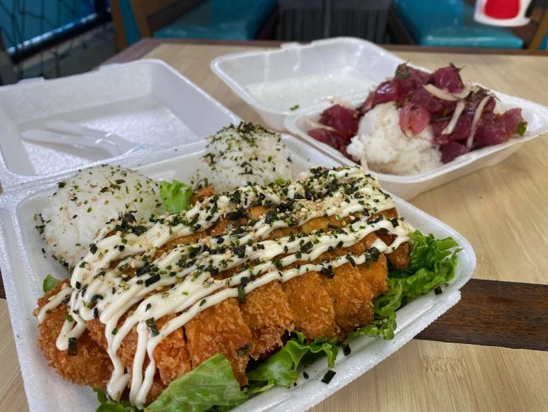 The Ahi Katsu as Served at Fresh Catch in Honolulu, Hawaii as seen on Diners, Drive-Ins and Dives: Take Out episode, season 32.