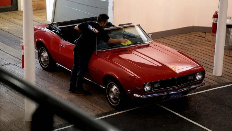Guy Fieri's iconic Camao is detailed at VP Speed Shop, located in Santa Rosa, CA, as seen on Diners, Drive-In's and Dives: Revved Up.