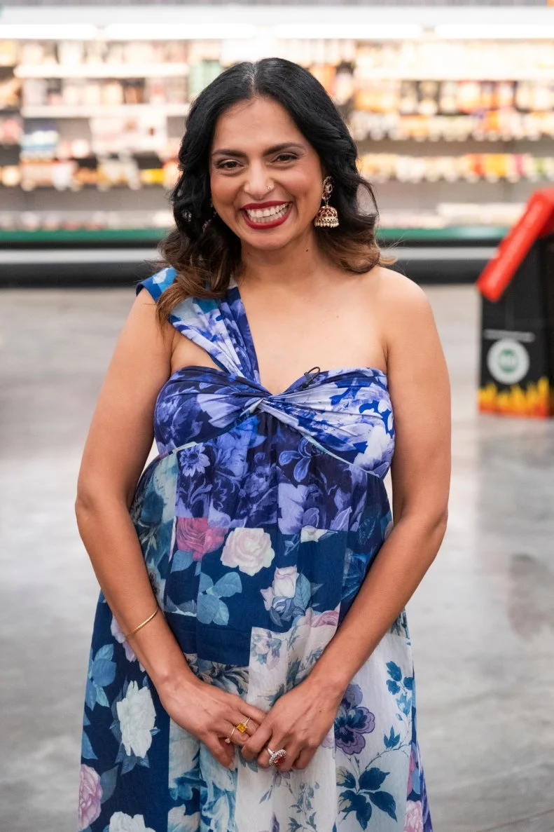 Portrait of Judge Maneet Chauhan, as seen on Guy's Grocery Games, Season 41.