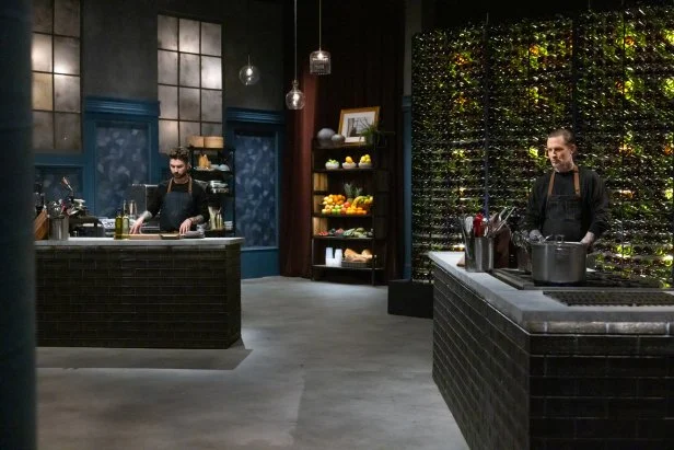 Chef Alex Stupak and Titan Michael Voltaggio, as seen on Bobby’s Triple Threat, Season 5