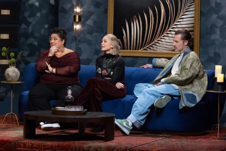 Titans Brooke Williamson, Michael Voltaggio and Ayesha Nurdjaja, as seen on Bobby’s Triple Threat, Season 5