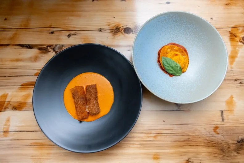 Titan Michael Voltaggio’s round 1 dishes, as seen on Bobby’s Triple Threat, Season 5