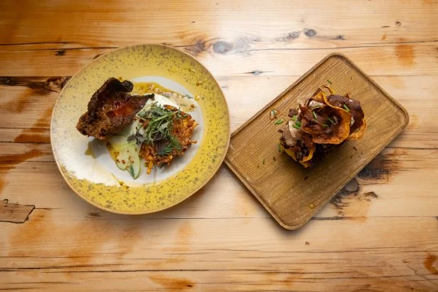 Chef Sara Bradley’s round 2 dishes, as seen on Bobby’s Triple Threat, Season 5