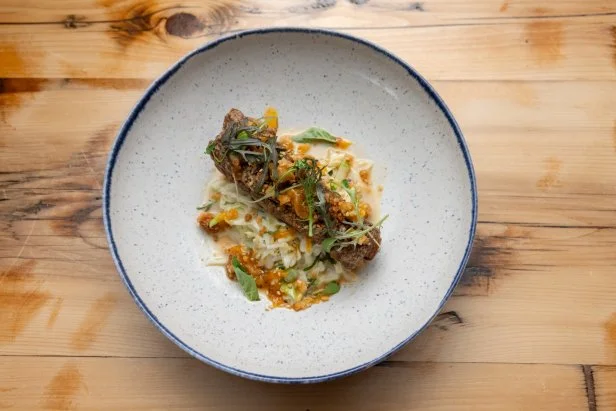 Chef Sara Bradley’s round 3 dish, as seen on Bobby’s Triple Threat, Season 5