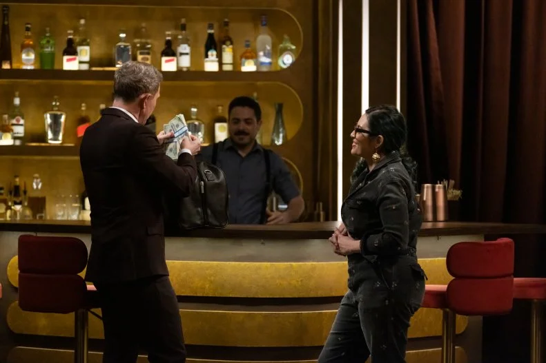 Host Bobby Flay and Chef Claudette Zepeda, as seen on Bobby's Triple Threat,  Season 1