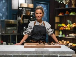 Chef Esther Choi, as seen on Bobby's Triple Threat,  Season 2