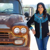 Host Maneet Chauhan, as seen on BBQ Brawl, Season 7