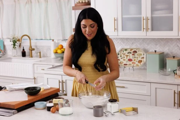 Chef Danielle Sepsy demonstrates her Cherry Vanilla Scones with Almond Icing, as seen on Food Network, Season 1.