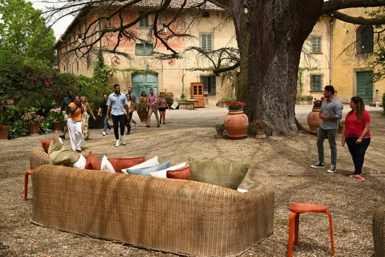 All the contestants meet Alex Guarnaschelli & Gabriele Bertaccini for the first time, as seen on Ciao House Season 1