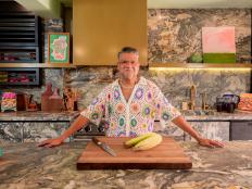 Rick blew out the existing kitchen to create a bigger, more chef-friendly space.