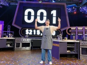 100 Cooks winner Bryce Stubbs points toward the leaderboard