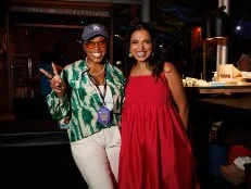 Nyesha Arrington and Maneet Chauhan at the South Beach Wine and Food Festival