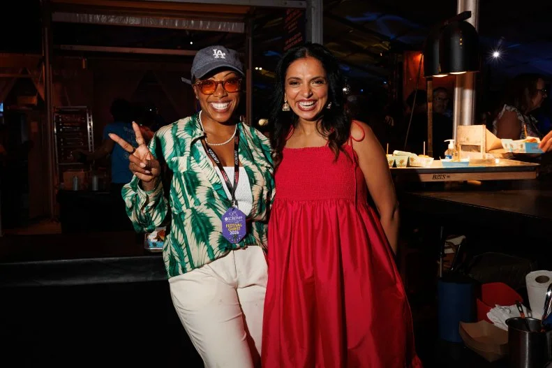 Nyesha Arrington and Maneet Chauhan at the South Beach Wine and Food Festival
