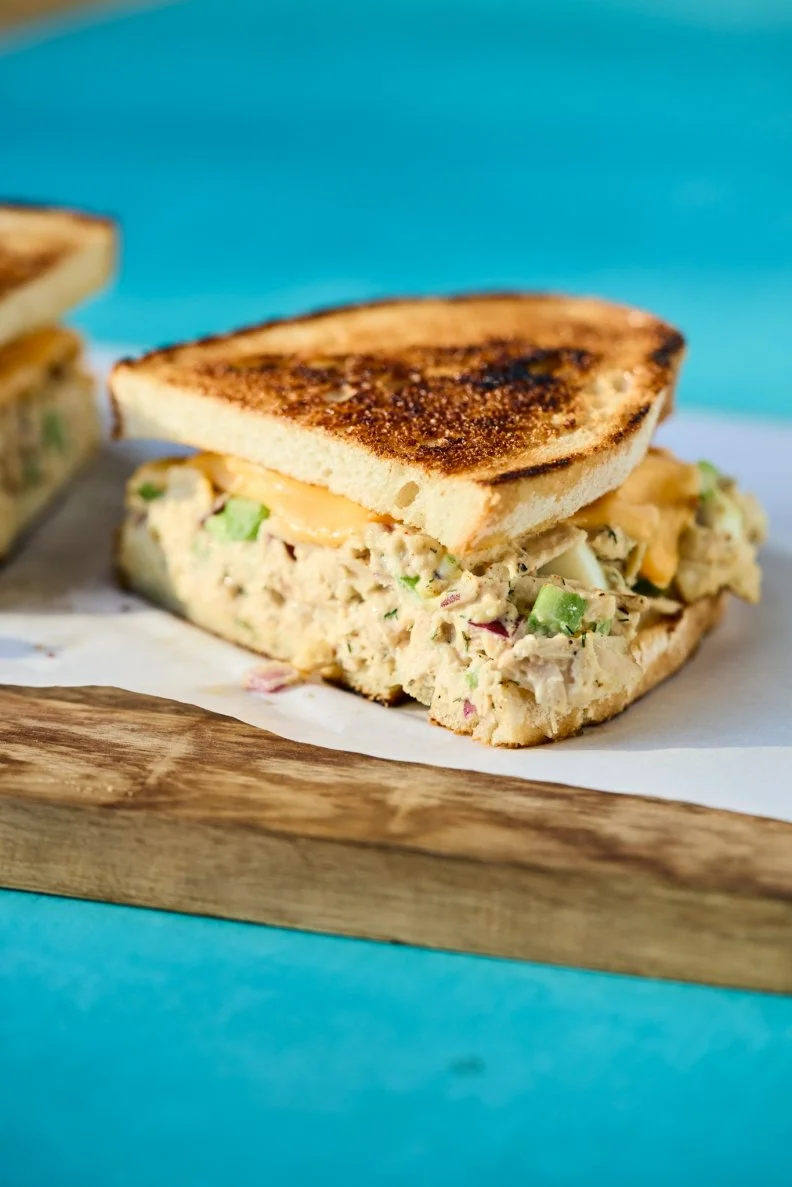 A close-up of Kardea Brown's tuna melt, as shown in her book, Make Do With What You Have