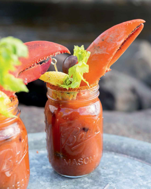 A close-up of a Brunch Bloody Mary at Suzanne Vizethann's Buttermilk Kitchen