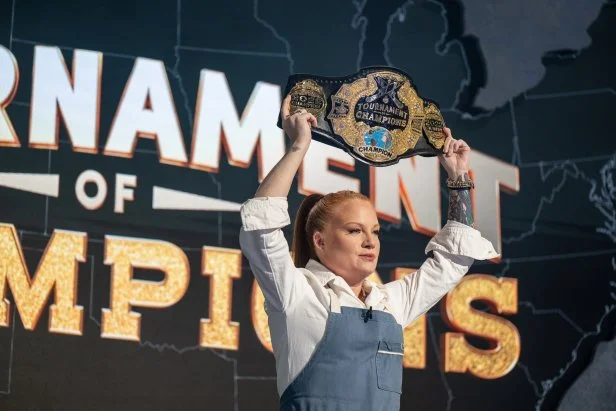 Contestant Antonia Lofaso, as seen on Alex vs America, Season 5.