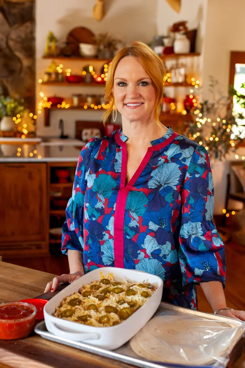 Ree Drummond and Breakfast Burrito Casserole, as seen on The Pioneer Woman, season 32.